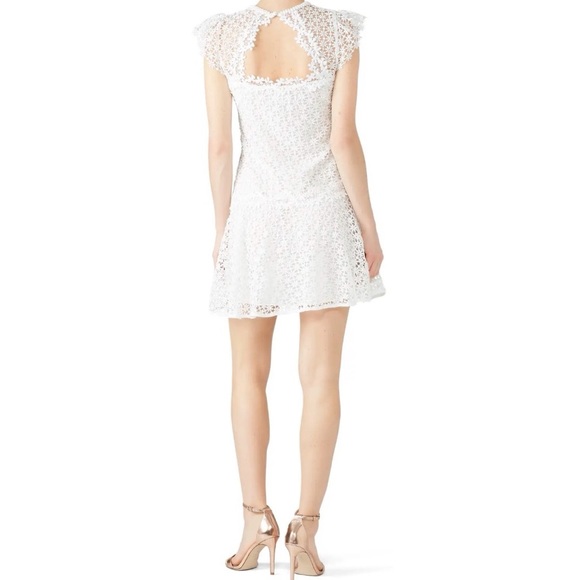 Saylor White Lace Dress W/ Colorful Flowers Small - Picture 9 of 10